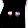 Image 1 : Wedding Stud Earrings 18 Karat Gold Plated