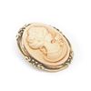 Image 1 : Vintage White Cameo Brooch With Silhouette Of A Beauty
