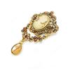 Image 2 : Bejewelled Ladies Elegant Cameo Brooch