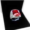 Image 1 : Miao Silver Ring With Red Semi Precious Stone
