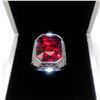 Image 4 : Miao Silver Ring With Red Semi Precious Stone