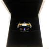 Image 2 : Ladies Titanium Black And Gold Engagement Ring