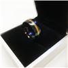 Image 3 : Ladies Titanium Black And Gold Engagement Ring