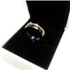 Image 4 : Ladies Titanium Black And Gold Engagement Ring