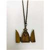 Image 2 : Locking Medieval Style Brass Pendant And Chain