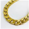 Image 2 : Mens 14kt Gold Plate Cuban Link Bracelet