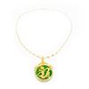 Image 3 : Chinese Carved Green Jade In Gold Dragon Mount Necklace
