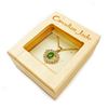 Image 3 : Cute Ladies .77ct Oval Cut Canadian Jade Necklace in 18K Gold Plated Heart Mount