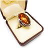 Image 1 : Antique Silver Plated Amber Setting Women's Ring