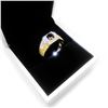 Image 3 : Size 10 Mark S925 Gold Plated Black Stone Mens Ring With LED Ring Box