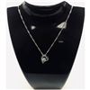Image 2 : Sterling Silver Rhinestone Heart Pendant Paired With 925 Twist Link Necklace