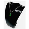 Image 1 : Unique 925 Silver Green Jade Pendant Paired With Sterling Silver 925 Necklace