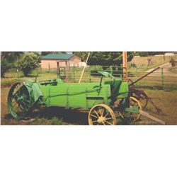 1939 John Deere horse drawn manure spreader, all new fir wood & paint, iron wheels