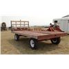 Image 1 : Pioneer hay wagon, 6-ton running gear, hyd. brakes, w/ bolster springs, tongue, 16', like new!