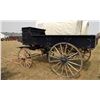 Image 1 : Wagon, single seat, 8' box, wooden wheels, blue