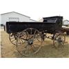 Image 2 : Wagon, single seat, 8' box, wooden wheels, blue