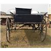 Image 3 : Wagon, single seat, 8' box, wooden wheels, blue
