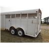 Image 3 : 1997 Calico horse trailer, goose neck, new floors, wheels and mats, enclosed walk-in tack, collapsib