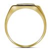 Image 2 : 1/4 CTW Mens Round Diamond Rectangle Cluster Ring 10kt Yellow Gold - REF-27F5M