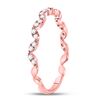 Image 3 : 1/5 CTW Round Diamond Zigzag Stackable Ring 10kt Rose Gold - REF-15A5N