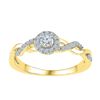 Image 1 : 1/5 CTW Round Diamond Solitaire Bridal Wedding Engagement Ring 10kt Yellow Gold - REF-18N3Y