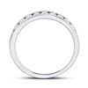 Image 3 : 1/2 CTW Machine Set Round Diamond Wedding Channel Ring 14kt White Gold - REF-47R9H