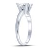 Image 3 : 1 CTW Princess Diamond Solitaire Bridal Wedding Engagement Ring 14kt White Gold - REF-239T9K