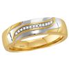 Image 3 : 1/5 CTW His & Hers Round Diamond Cluster Matching Bridal Wedding Ring 10kt Two-tone Gold - REF-45R6H