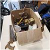 Image 1 : BOX OF VINTAGE TOOLS AND BRASS TORCH