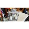 Image 2 : CANDLE LANTERN AND WIRE METAL SHELF