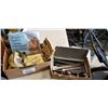 Image 1 : LATHE TOOLS, WOOD PLANES, FISHING BOX AND BAGS