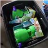 Image 2 : 2 TOTES OF POOL TOYS, BUBBLE BLOWERS, ETC