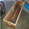 Image 1 : WOOD CRATE OF STAINLESS STELL HANDLES