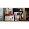 Image 2 : BOX OF KITCHEN APPLIANCES, PURPLE LUGGAGE AND SHOWER CADDY