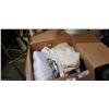 Image 2 : 2 BOXES AND BAG OF WEDDING DRESSES