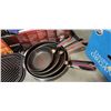 Image 2 : Two boxes of t-fal and KitchenAid pots and pans with cutlery and stove top grill