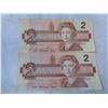 Image 2 : 4 CANADIAN 2 DOLLAR BILLS