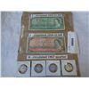 Image 1 : 1954 CANADIAN 1 AND 2 DOLLAR BILLS W/ 3 CANADIAN CENTENNIAL QUARTER 1867-1967