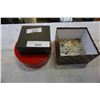 Image 1 : 2 BOXES AND TIN OF JEWELLERY