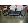 Image 1 : 3 PIECE BLACK COFFEE TABLE SET