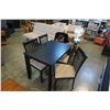 Image 1 : MODERN DINING TABLE AND 4 CHAIRS W/ MICROFIBER SEATS