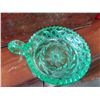 Image 2 : 2 GERMAN VASES, GREEN GLASS DISH, AND VINTAGE  INLAID ORGANIZER