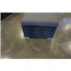 Image 2 : NEW OUTDOOR BALCK RATTAN OTTOMAN WITH DARK GREY CUSHION - RETAIL $149