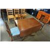 Image 1 : DUNCAN PHYFE DROP LEAF DINING TABLE W/ 3 CHAIRS