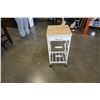 Image 1 : WOOD TOP WINE RACK CART