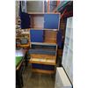 Image 2 : IKEA BLUE AND MAPLE CABINET WITH ROLL UP DOOR