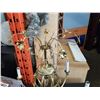 Image 2 : BRASS HANGING LIGHT FIXTURE AND CRYSTALS