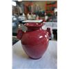 Image 2 : CRYSTAL VASE, BOWL, DEPRESSION GLASS TRAY,  AND ART GLASS VASE