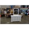 Image 1 : WHITE 6 DRAWER HIGHBOY DRESSER