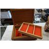 Image 2 : WOOD JEWELLERY BOX AND NATIVE CEDAR BOX